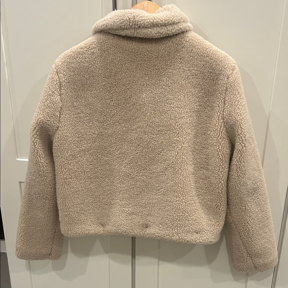 Zara Cream Teddy Jacket for Women - Picture 6 of 6